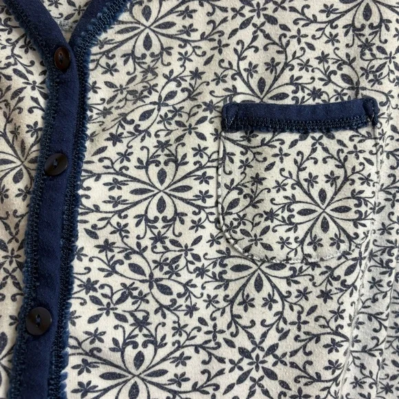 Celestial Dreams Elegant Blue and White Women's Large Pajama Set Comfy Cozy - Picture 2 of 5